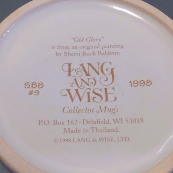 Vintage Lang & Wise "Old Glory" Coffee Mug-1998-SSB #9 - Picture 6 of 7